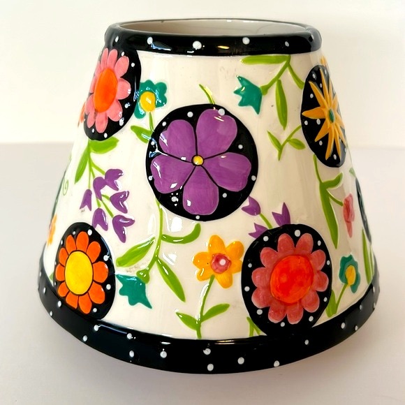 Yankee Candle Noelle Dahlen Boho Floral Large Ceramic Candle Shade & Base Plate - Picture 5 of 11